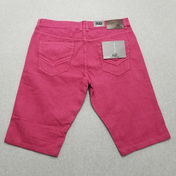Royal Blue Shorts Mens 38 Pink Chino Pockets Casual Cotton‎ Outdoor - Picture 9 of 11